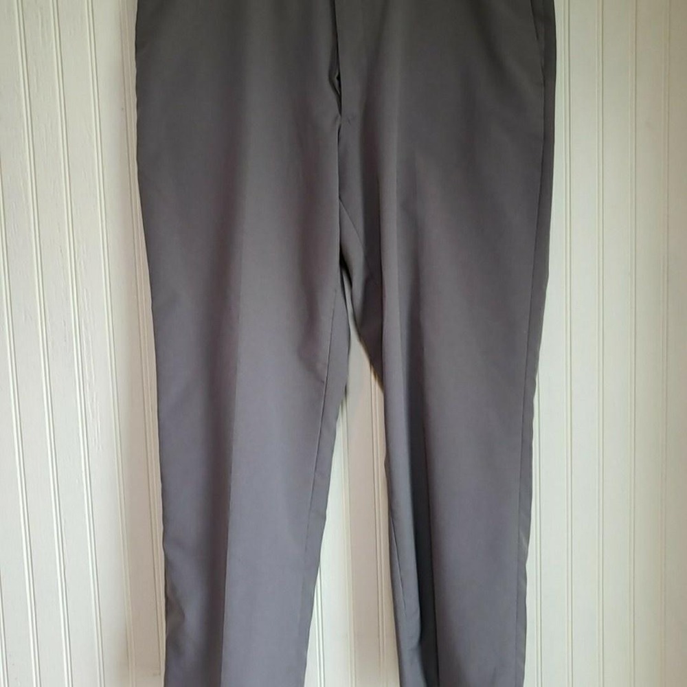 Claiborne‎ Dress Pants Mens 36x30 Gray Polyester Flat Front Straight Workwear